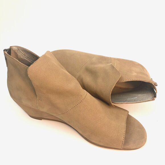 Eileen Fisher Duffy Ankle Bootie Peep Toe Wedge Comfort Size 6.5 Women's - Picture 8 of 13